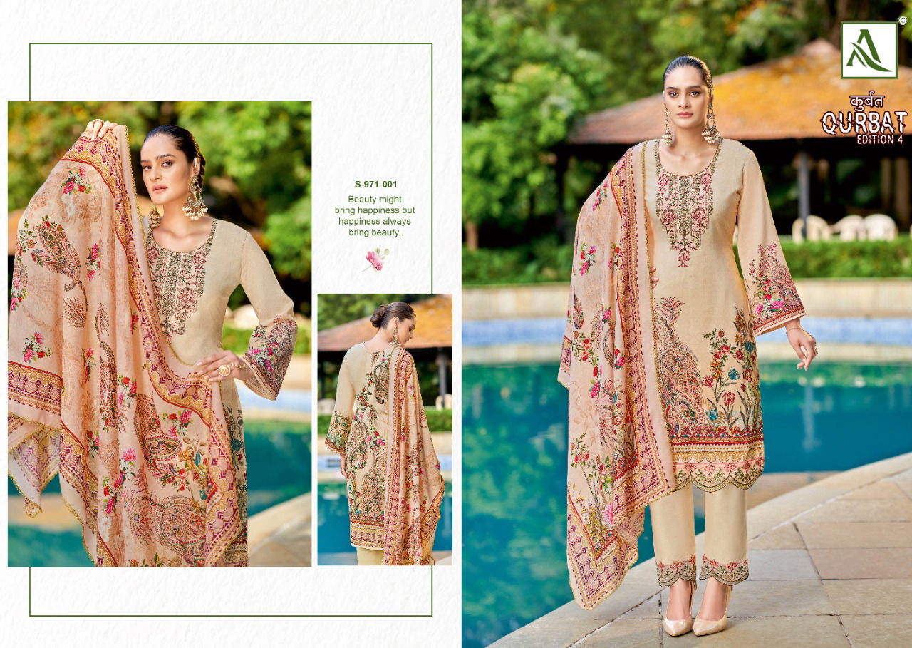 Alok Qurbat Edition 4 Jam Cotton Fancy Casual Wear Designer Dress Material Collection